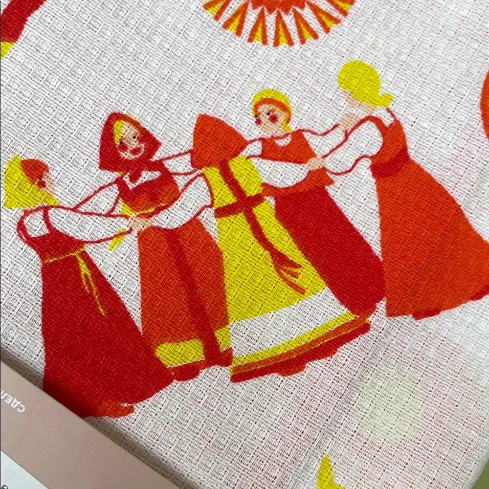 New Colorful Kitchen Oven Mitt and Towel Cotton Set made in Russia